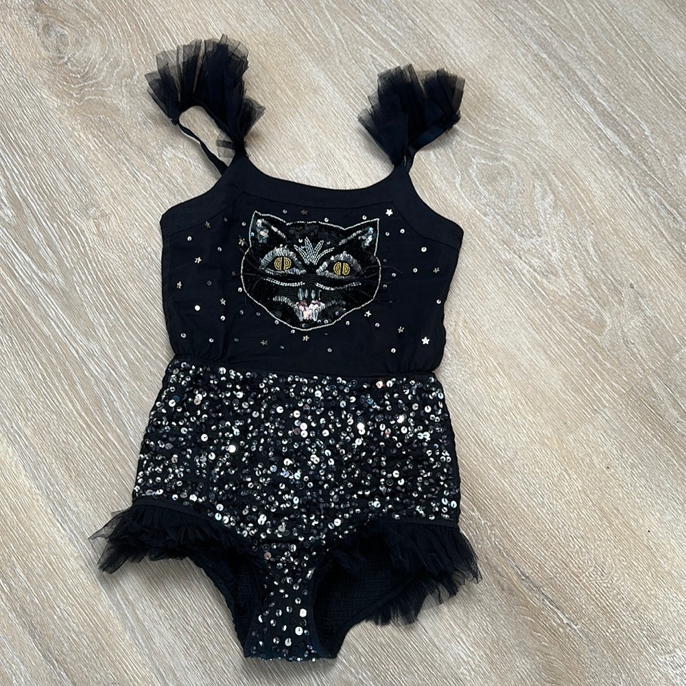 Tutu Du Monde Black Sequin Cat Tutu Matching Set